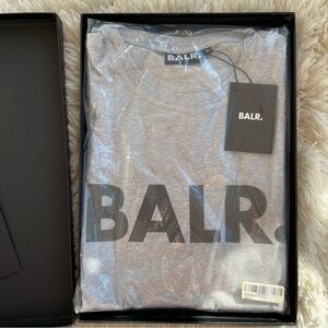 NEW BALR Brand Mens T Shirt Crewneck Grey Size XL NWT